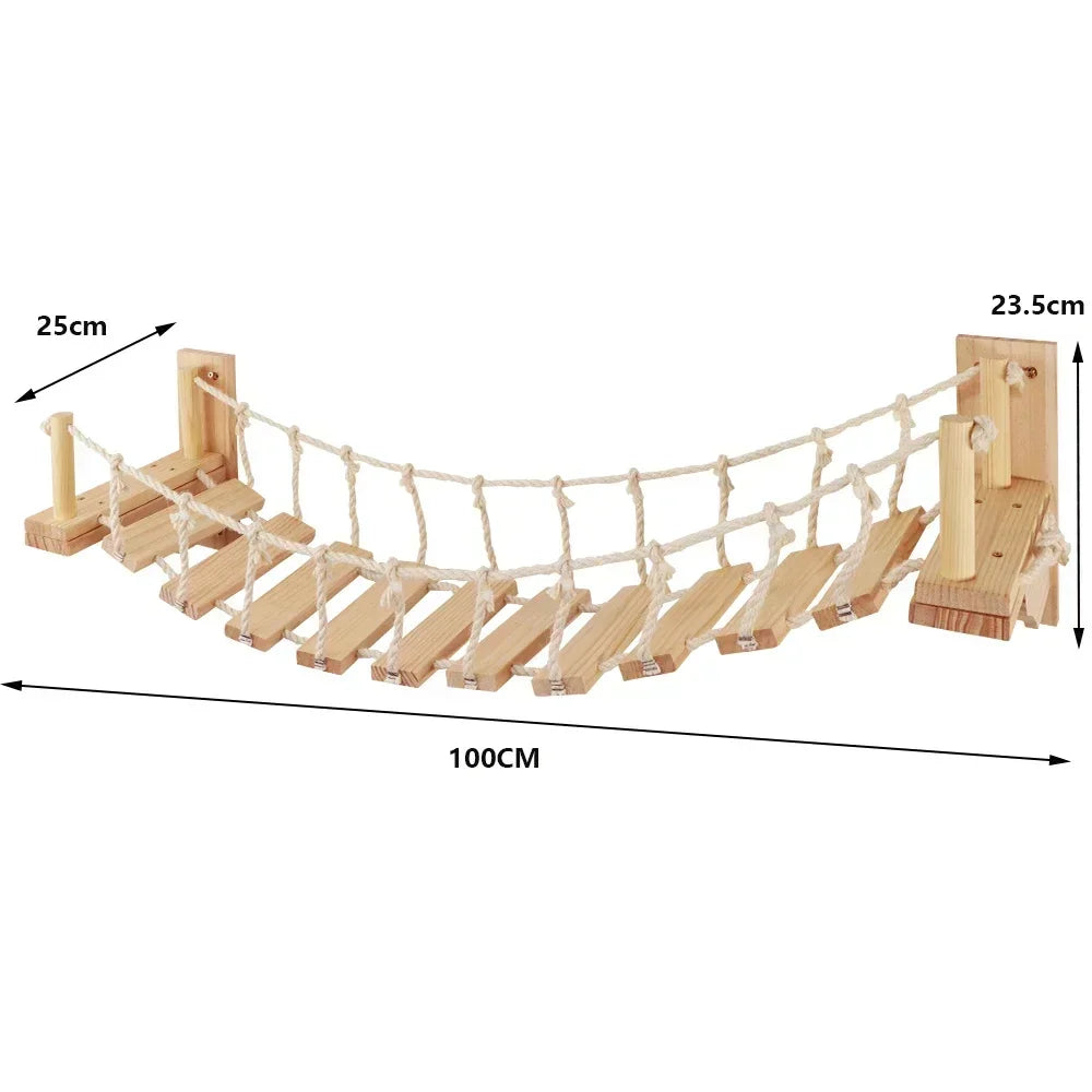 Cat Climbing Shelves Wall Mounted Cat Tree with Sisal Scratching Post Jumping Platform Ladder Cats Supplies Indoor Pet Furniture