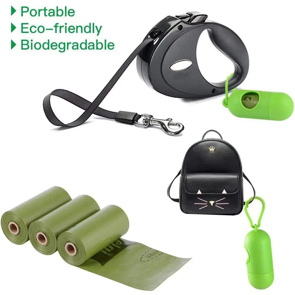 Biodegradable Scented Dog Waste Bags With 1 Dispenser, 18 Rolls Reills Poop Bags -450 Counts