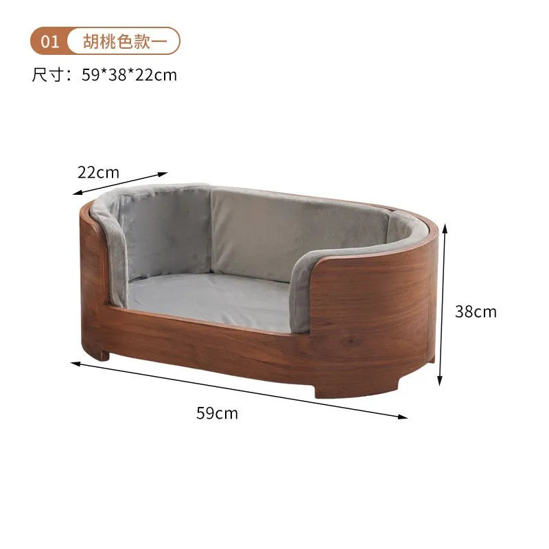Spot Wooden Simple Cat Nest Solid Wood Cat Rest Bed Play Toys Wooden Sofa Bed Cat Nest Kennel