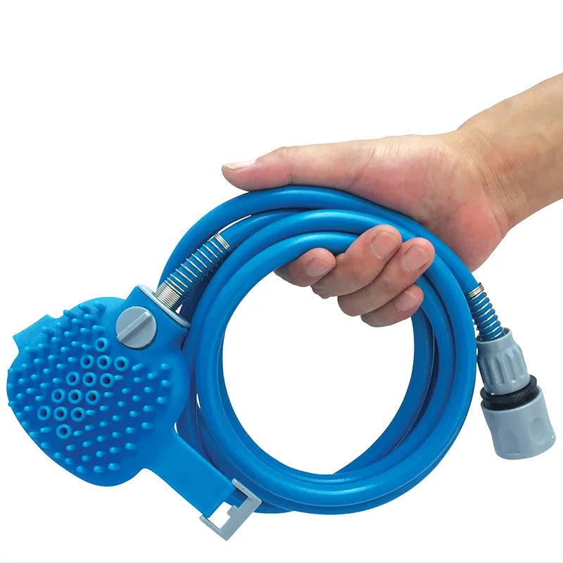 Pet Dog Bath Head Puppy Grooming Washing Sprayer Extra Long Tube Massage Shower Tool Large Dog Cleaning Brush Pet Supplies