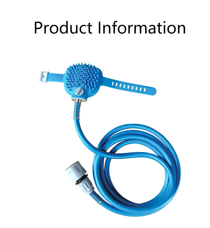 Pet Dog Bath Head Puppy Grooming Washing Sprayer Extra Long Tube Massage Shower Tool Large Dog Cleaning Brush Pet Supplies