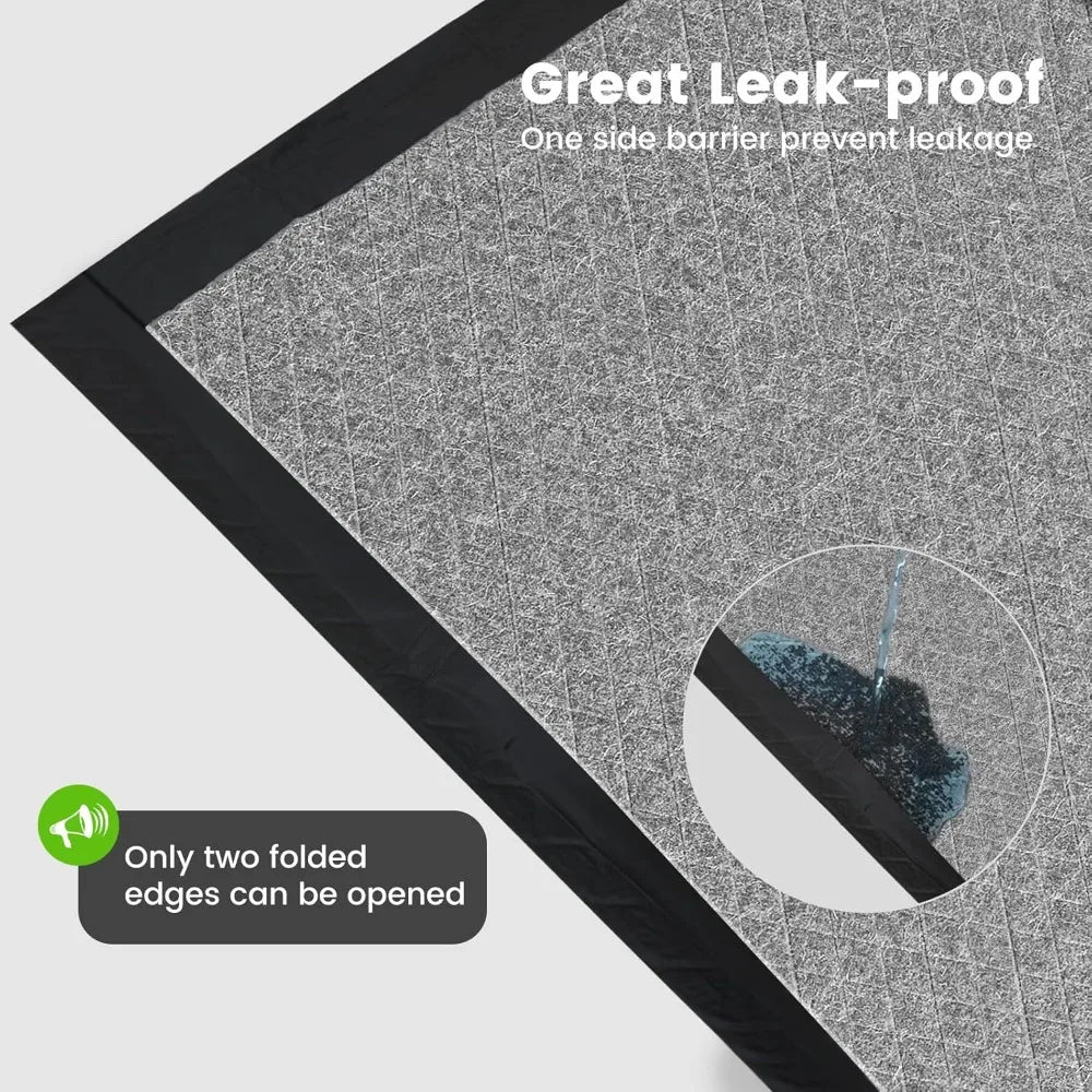 Charcoal Puppy Pads 28x34 Inches Extra Large Dog Pee Pads Odor-Control & Leak-Proof Disposable Pet