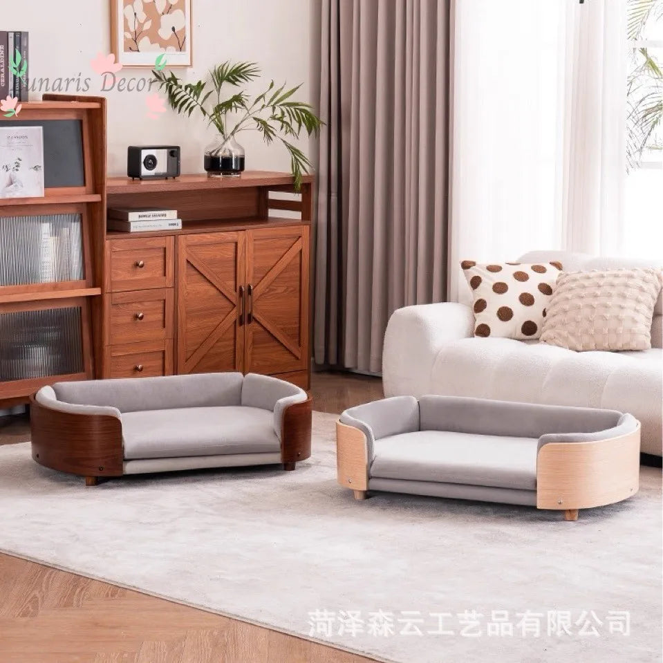 Spot Wooden Simple Cat Nest Solid Wood Cat Rest Bed Play Toys Wooden Sofa Bed Cat Nest Kennel