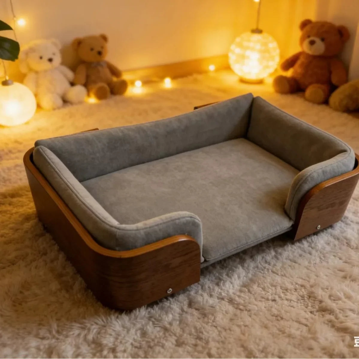 DSA new solid wood dog bed pet sofa cat litter kennel summer pet litter medium and small dogs can be dismantled and washed