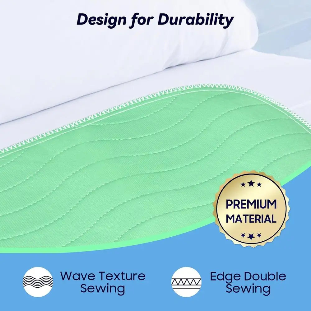4 Pack 24 x 24 Extra Heavy Absorbency Washable Underpads, Nursing Pads Incontinence Bed Pads, Reusable Washable Pee Pads for Dog