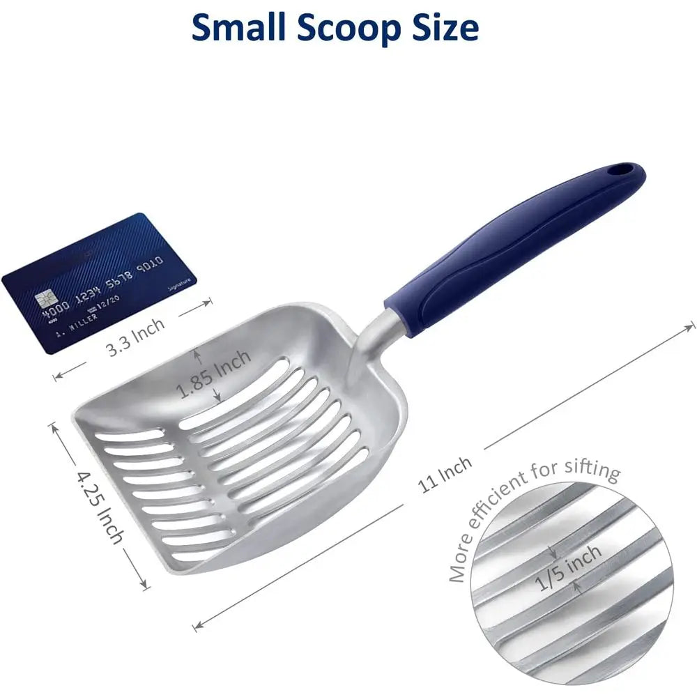 Cat Litter Scoop, Alloy Siter, Metal Scooper, Deep Shovel, Long Handle, Poop Siting, Kitten Pooper Liter, Durable, Heavy Duty, L