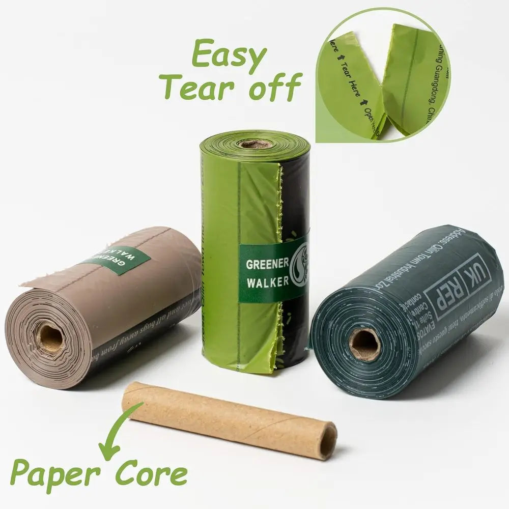 Dog Waste Bags, 1080 Extra Thick Strong 100% Leak-Proof (Green)