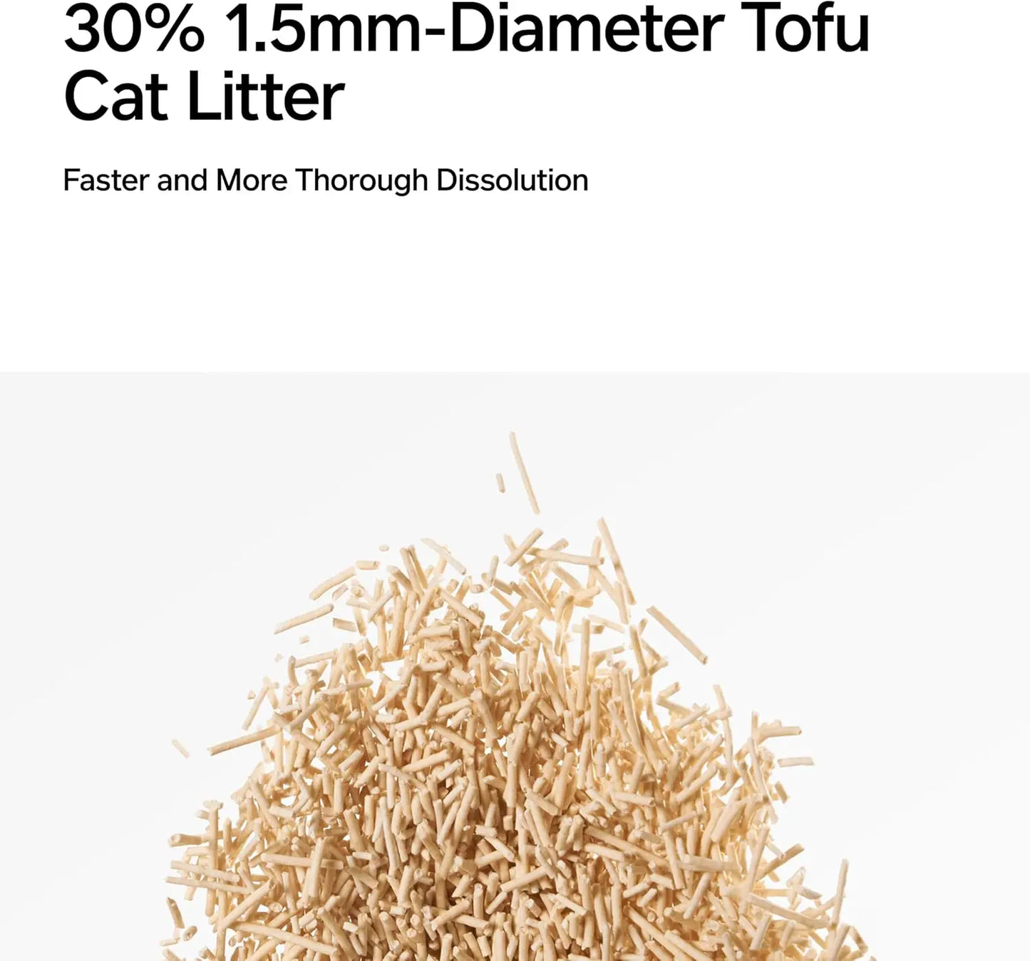 Tofu Cat Litter Clumping, Flushable, Ultra Absorbent Fast Drying, Dust-Free Less Tracking, 5.3lb