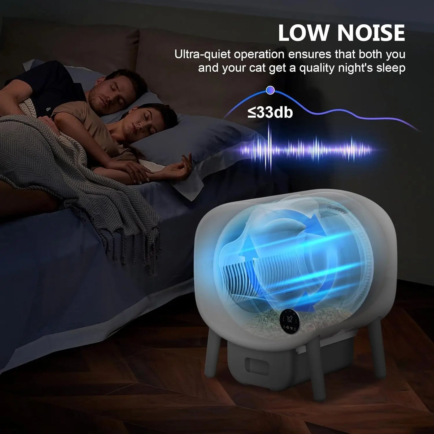 Self Cleaning Litter Box, Large Capacity Automatic Cat Litter Box Self Cleaning for Cats, App Control,Safety, Customized