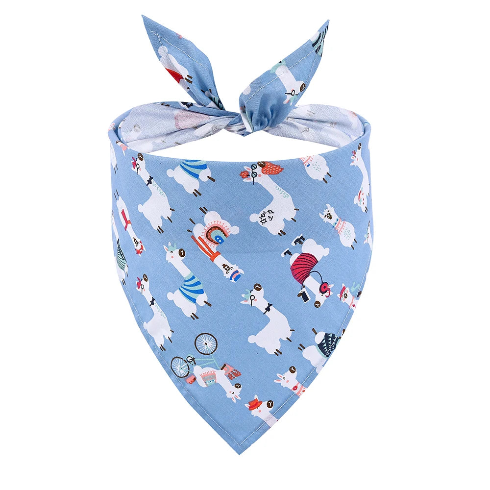 Sucado Dog Bandana Fruit Floral Spring Washable Soft Doggy Scarf Kerchief Summer Adjustable for Small Medium Large Dogs Pets