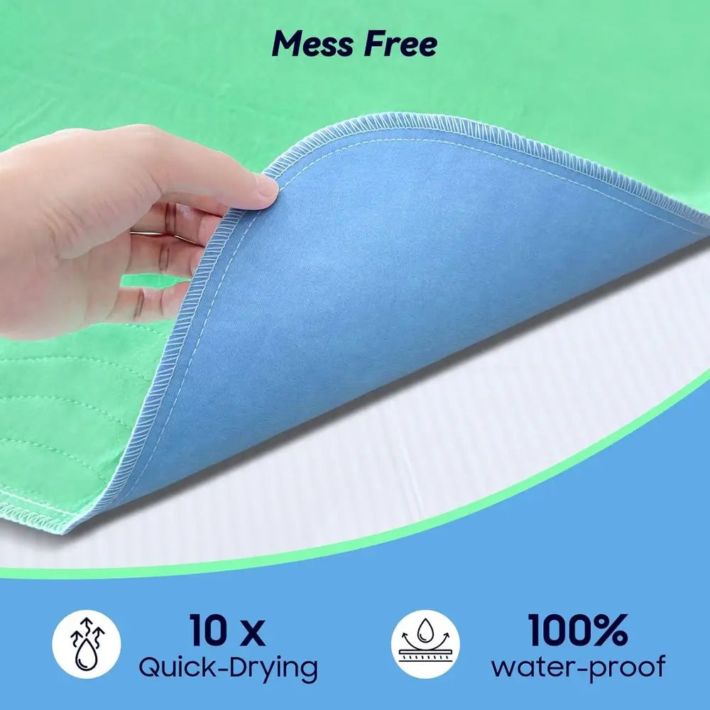 4 Pack 24 x 24 Extra Heavy Absorbency Washable Underpads, Nursing Pads Incontinence Bed Pads, Reusable Washable Pee Pads for Dog