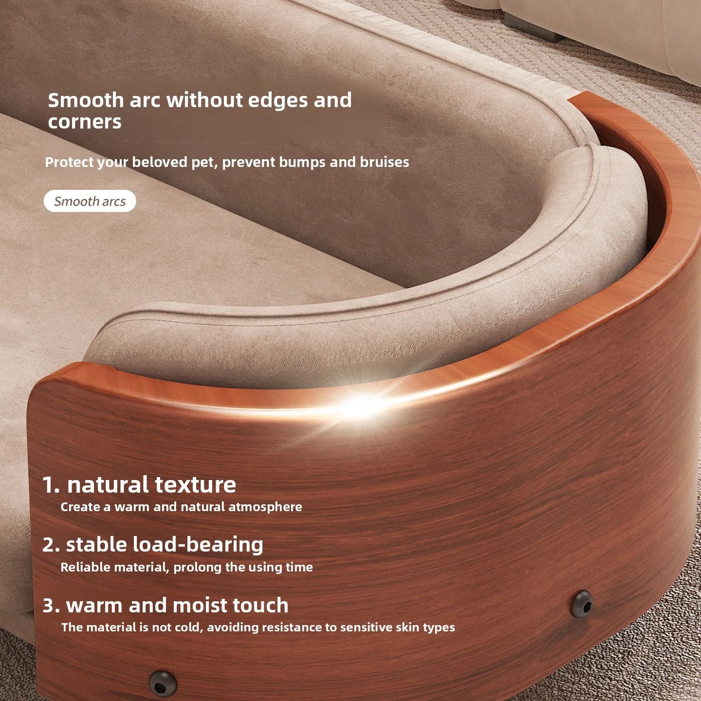Solid Wood Pet Sofa Cat Bed Dog Bed Small Dog Pet Nest Washable All-Season Use