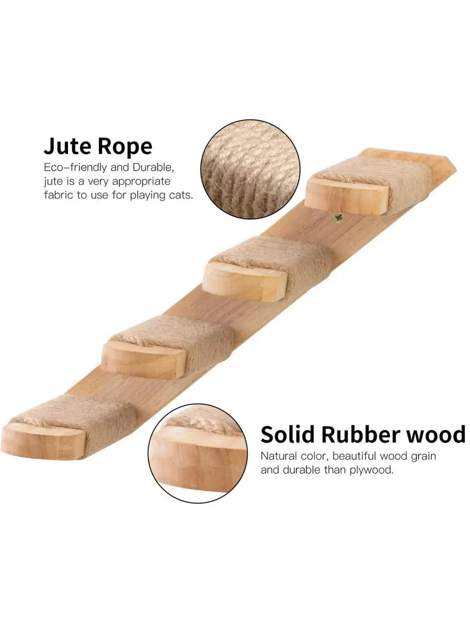 Wooden Cat Climbing Shelves Wall Mounted Cat Tree Sisal Scratching Post Pedal Hammock Indoor Kitten Playground Cats Accessories
