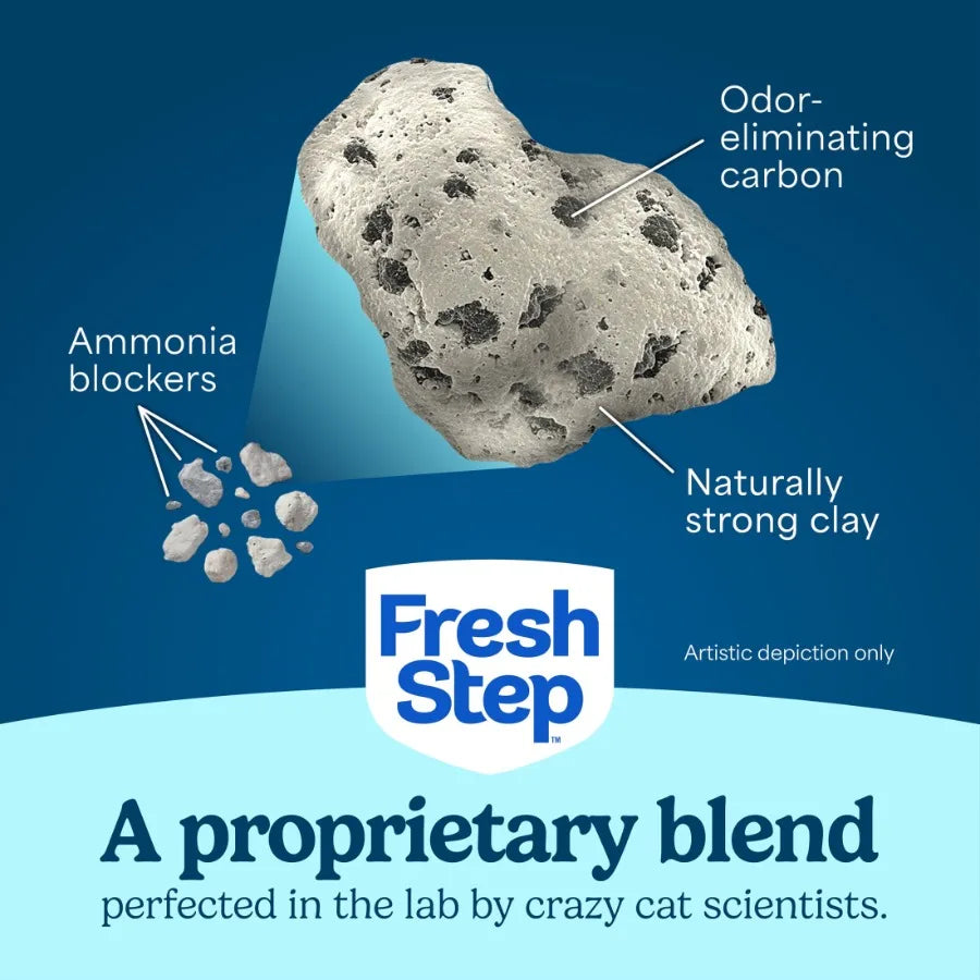 Heavy Duty Odor Block Multi Cat Clumping Litter, Febreze Freshness, 38 lb Total, Easy Pour Pouches 4 Pack