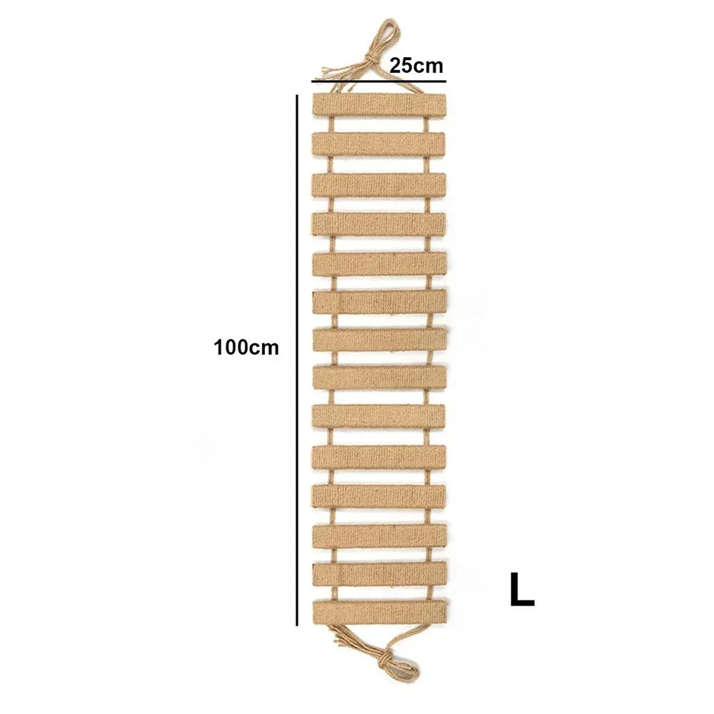 Cat Climbing Shelf Wall Cat Furniture Wooden Tree Tower Scratching Post Hiding House Nest Hanging Hammock Ladder Indoor Cats Gym