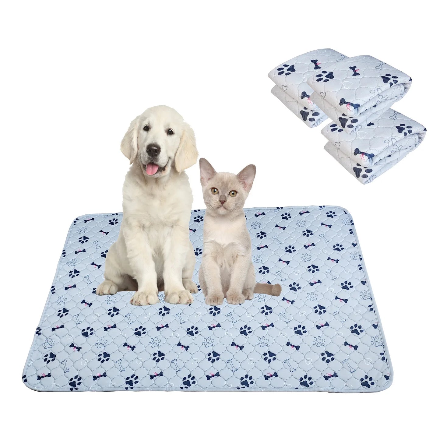 Washable Dog Urine Pad Reusable Anti Slip Pet Pee Pads Puppy Training Mat Pets Dog Cage Protective Pad  winter
