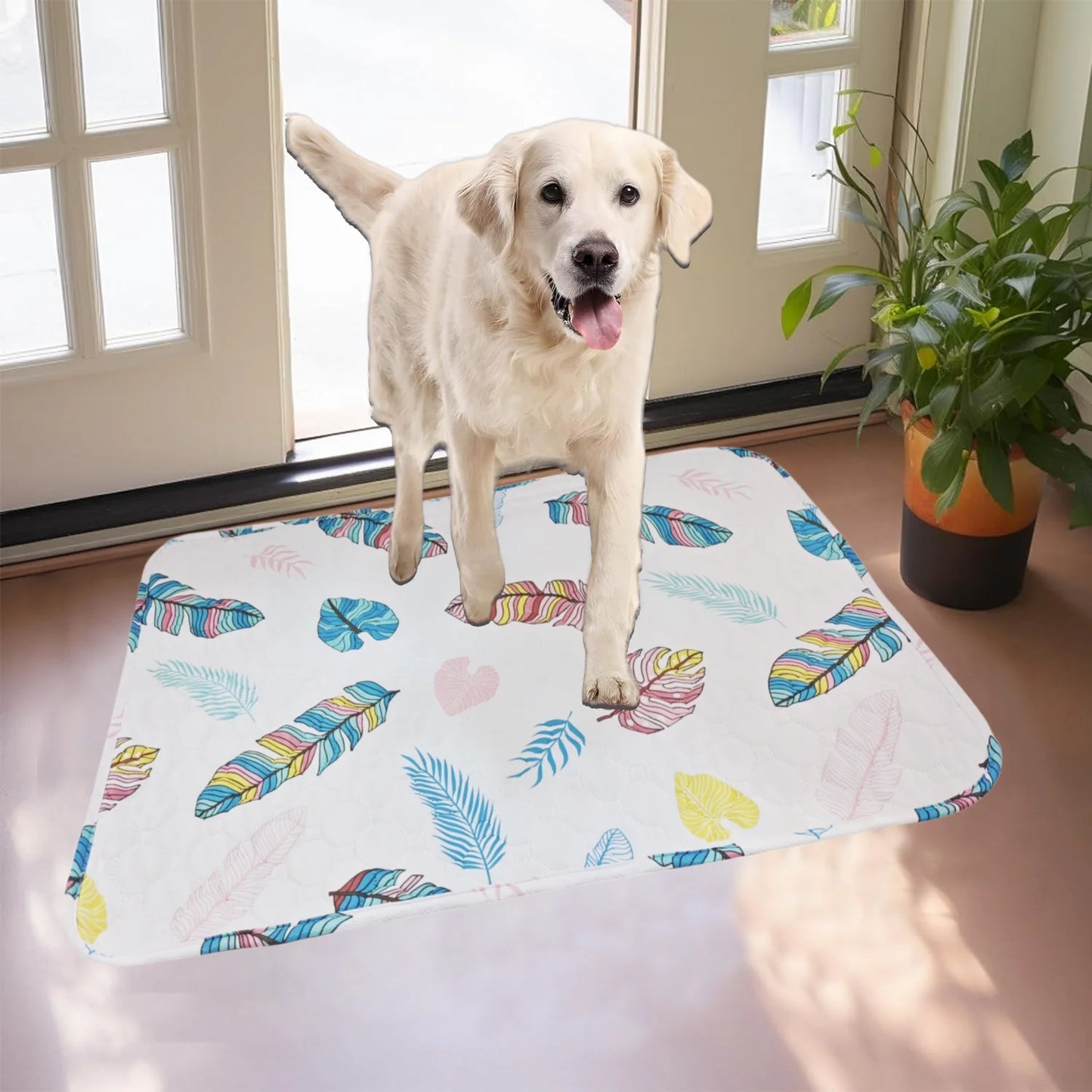 Washable Dog Urine Pad Reusable Anti Slip Pet Pee Pads Puppy Training Mat Pets Dog Cage Protective Pad  winter