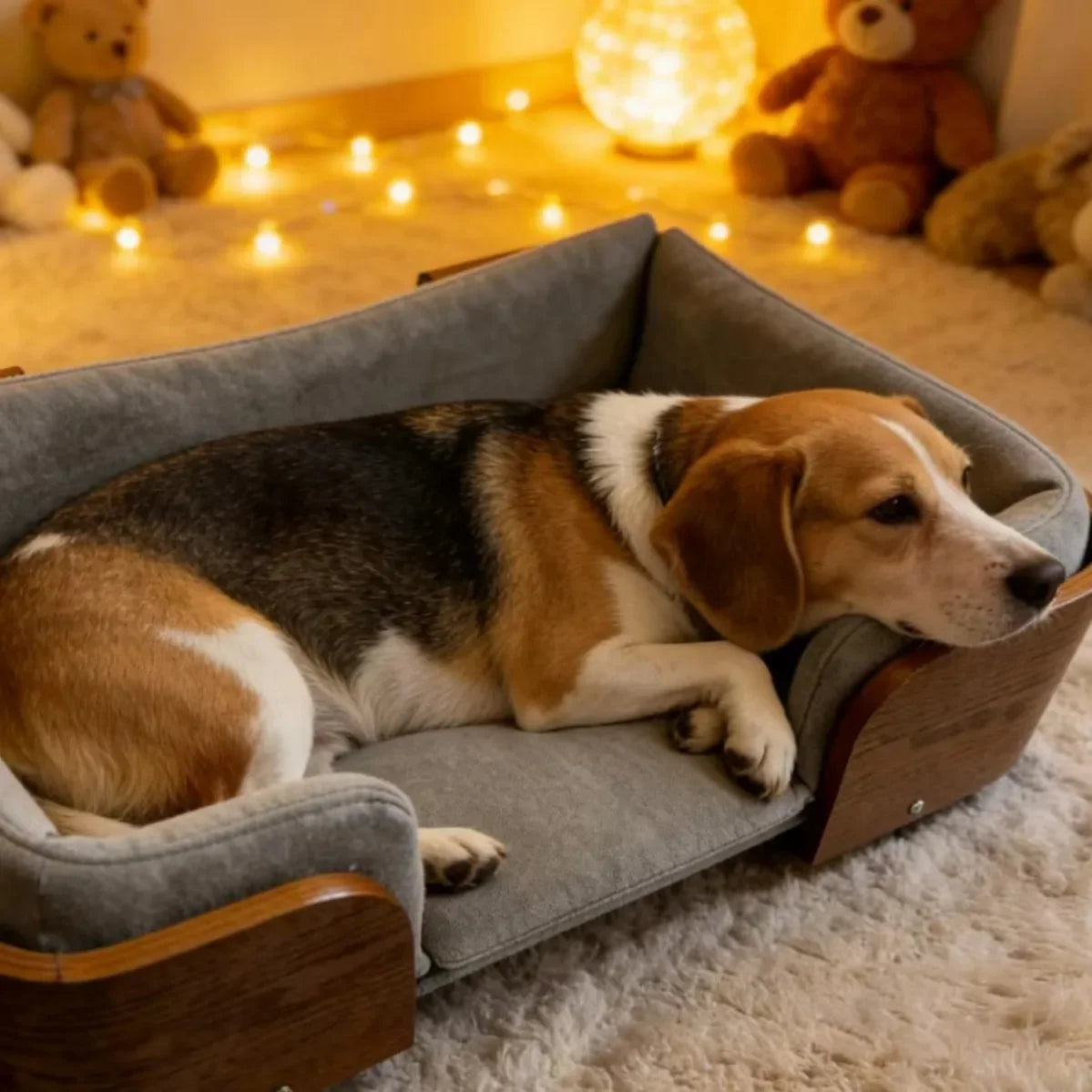 DSA new solid wood dog bed pet sofa cat litter kennel summer pet litter medium and small dogs can be dismantled and washed