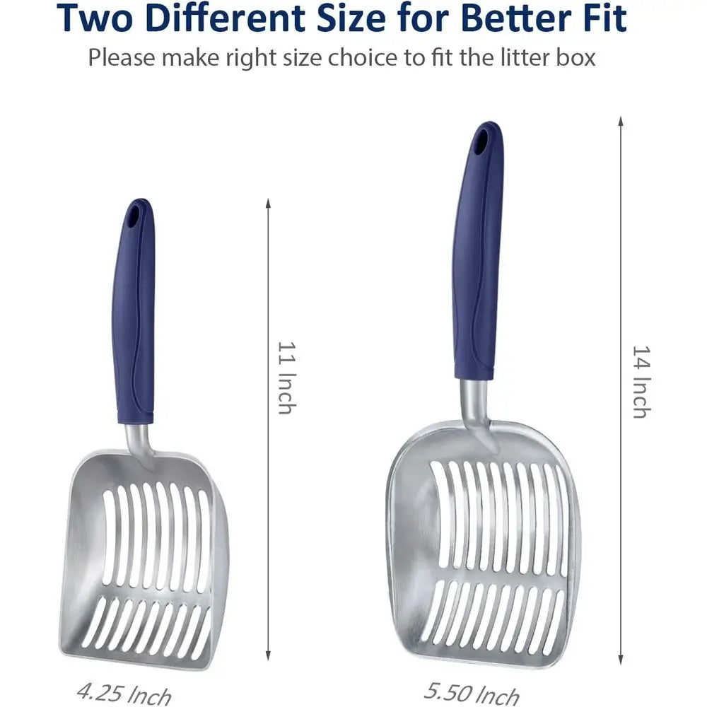Cat Litter Scoop, Alloy Siter, Metal Scooper, Deep Shovel, Long Handle, Poop Siting, Kitten Pooper Liter, Durable, Heavy Duty, L