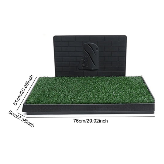 76x51cm Indoor Puppy Training Pad Reusable Dog Grass Pads Artificial Turf Potty With Tray & Pee Baffle For Big And Medium Dogs