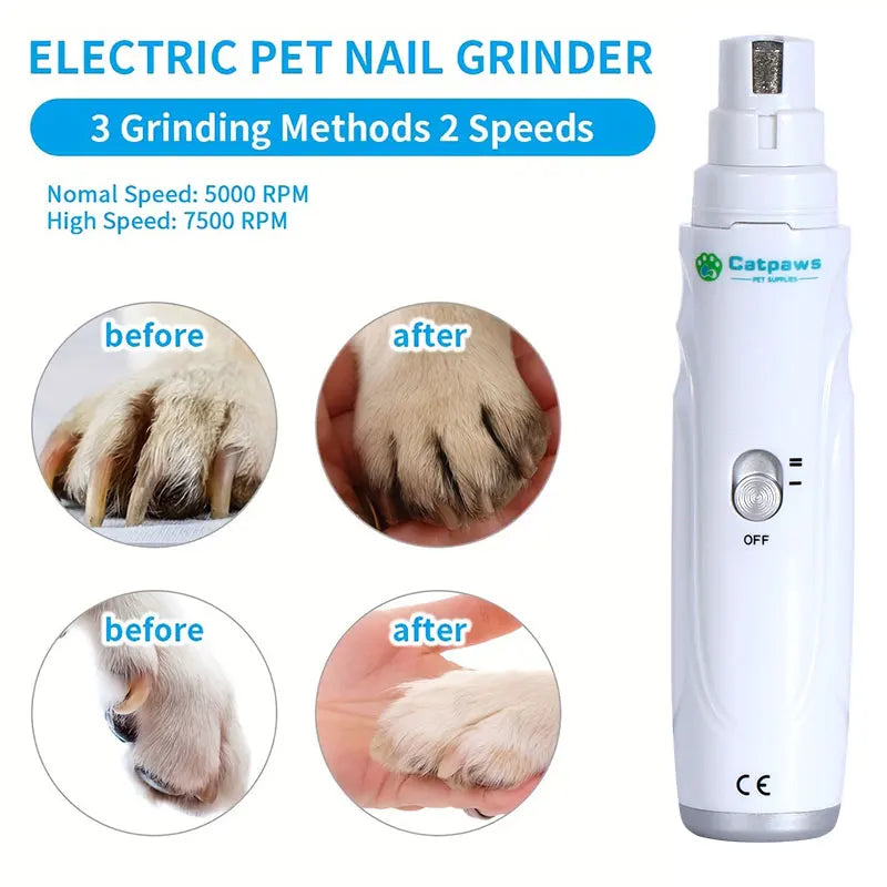 Dog Nail Grinder USB Rechargeable Electric Pet Claw Grinder & Trimmer Painless Lime For Dog Pets Nail File гриндер для собак