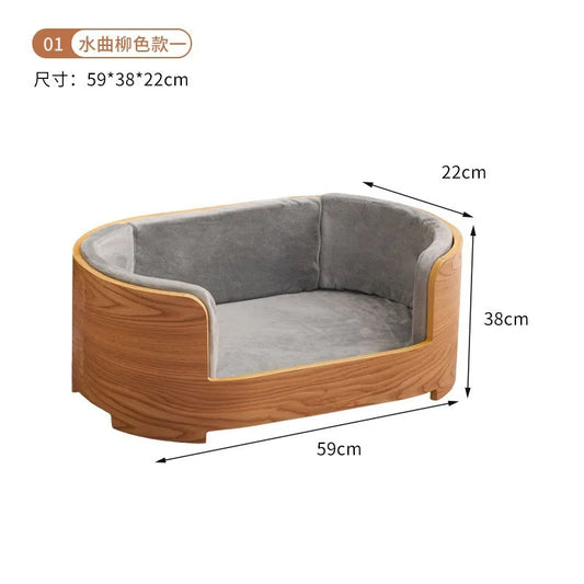 Spot Wooden Simple Cat Nest Solid Wood Cat Rest Bed Play Toys Wooden Sofa Bed Cat Nest Kennel