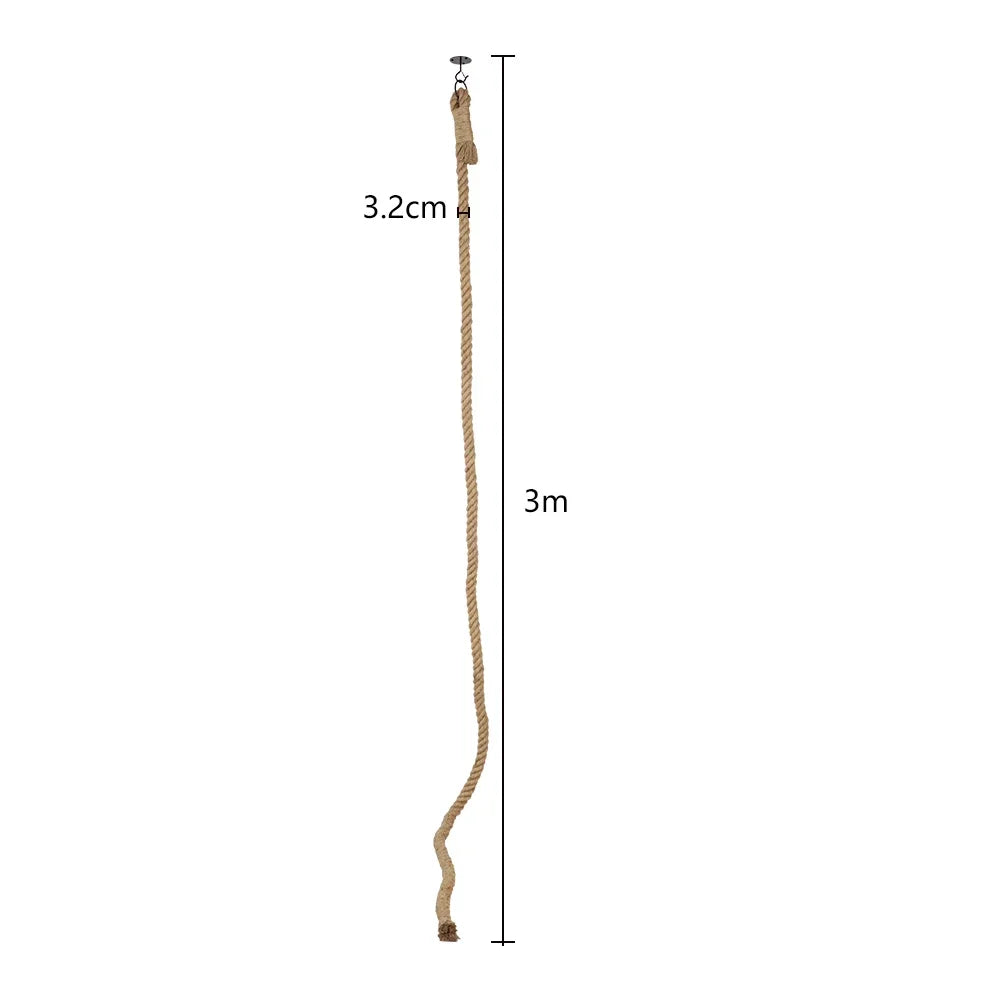 Wall-Mounted Cat Climbing Rope Wooden Cat Tree Hammock Step Ladder Natural Sisal Cat Scratching Post Indoor Wall Cat Furniture