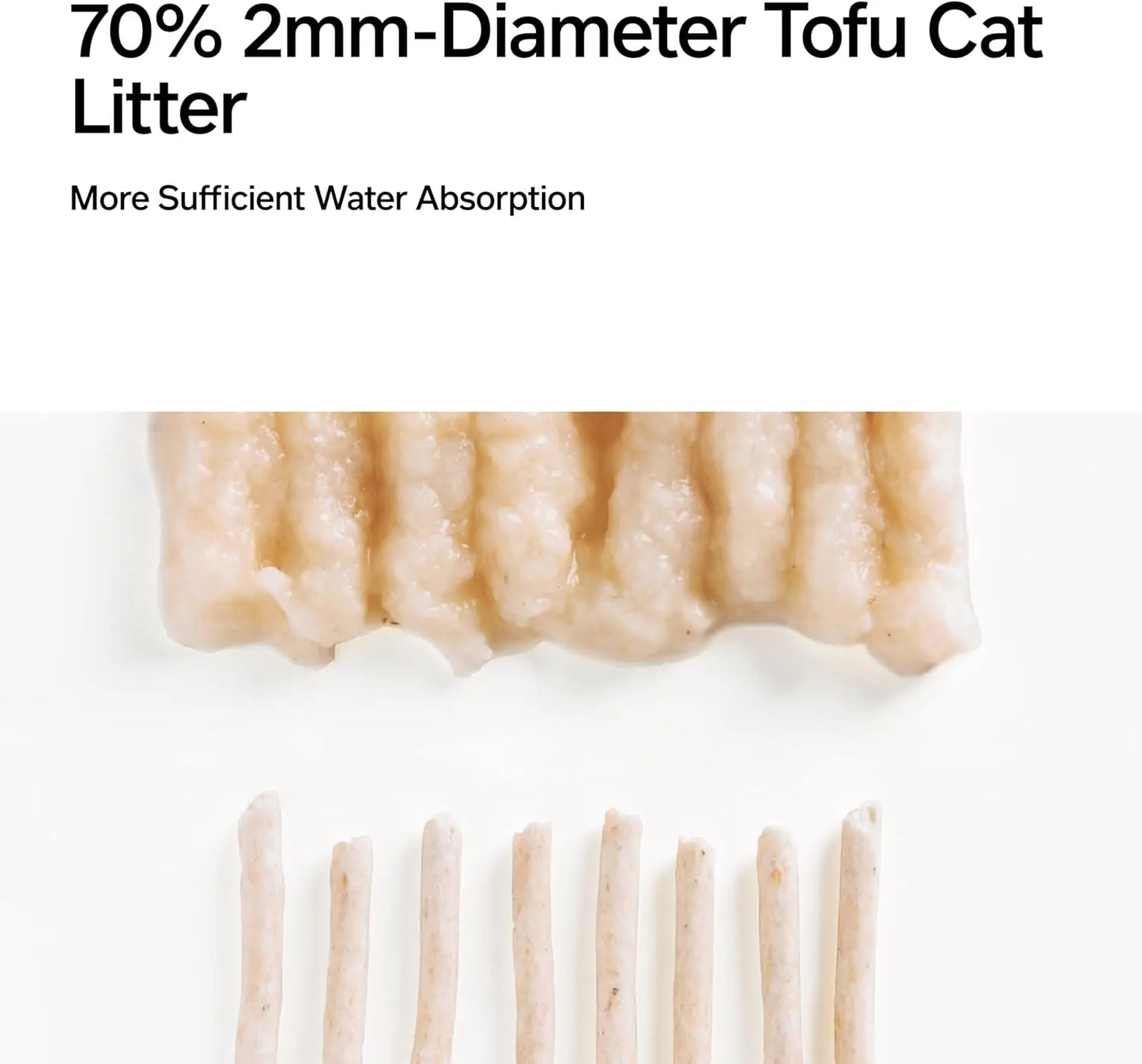 Tofu Cat Litter Clumping, Flushable, Ultra Absorbent Fast Drying, Dust-Free Less Tracking, 5.3lb