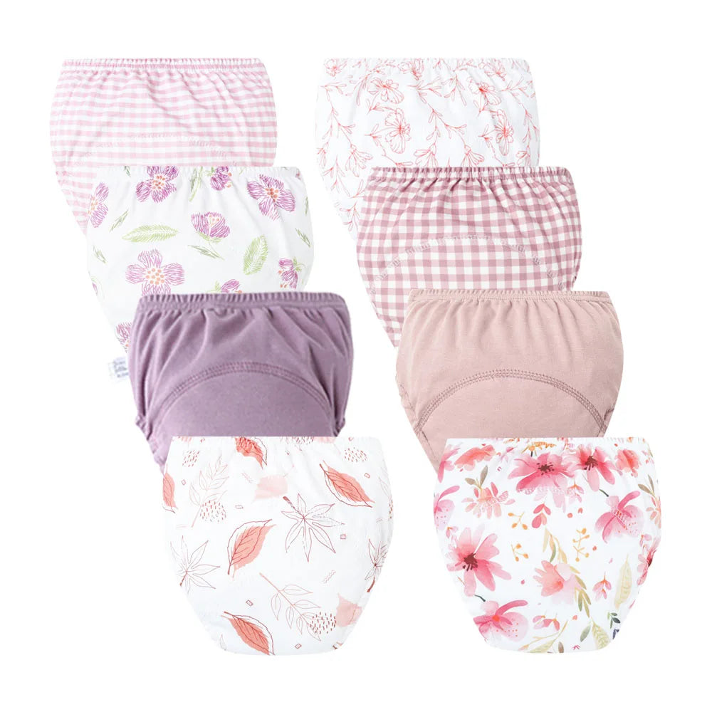 8/5pcs Baby Cotton Training Pants Panties Waterproof Cloth Diapers Reusable Toolder Nappies Diaper Baby Changing Nappy Underwear