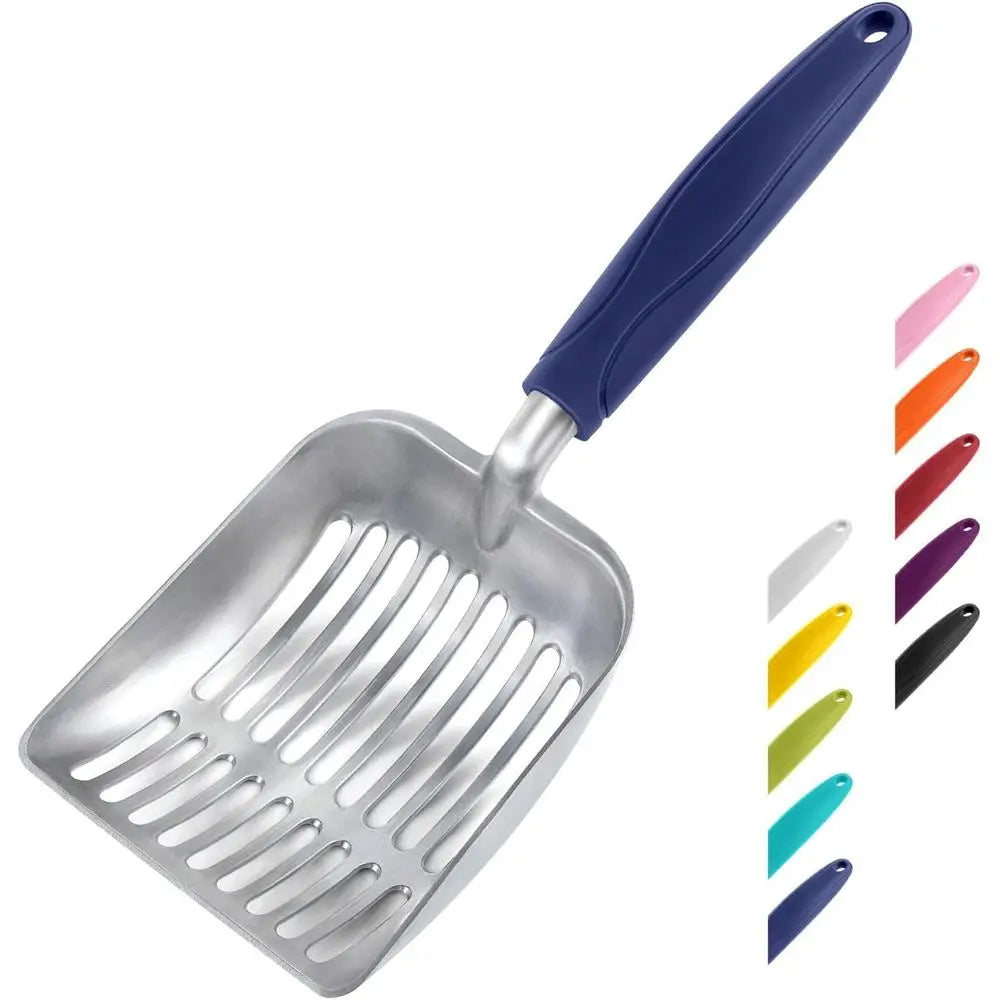 Cat Litter Scoop, Alloy Siter, Metal Scooper, Deep Shovel, Long Handle, Poop Siting, Kitten Pooper Liter, Durable, Heavy Duty, L
