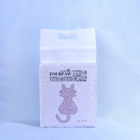 Tofu Cat Litter Lavender Scent 5.5 Lbs, Flushable Low Tracking 2mm Pellets for Easy Cleanup