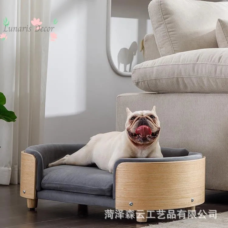 Spot Wooden Simple Cat Nest Solid Wood Cat Rest Bed Play Toys Wooden Sofa Bed Cat Nest Kennel