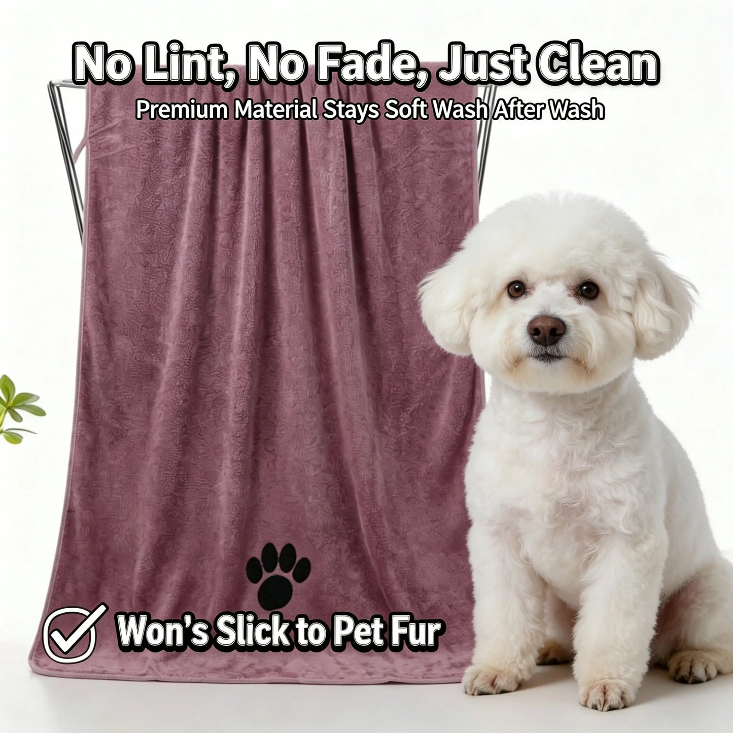 Extra Large Pet Bath Towel Super Absorbent Microfiber Quick Dry Soft Washcloth for Dogs Cats Durable Non-Fading Easy to Clean