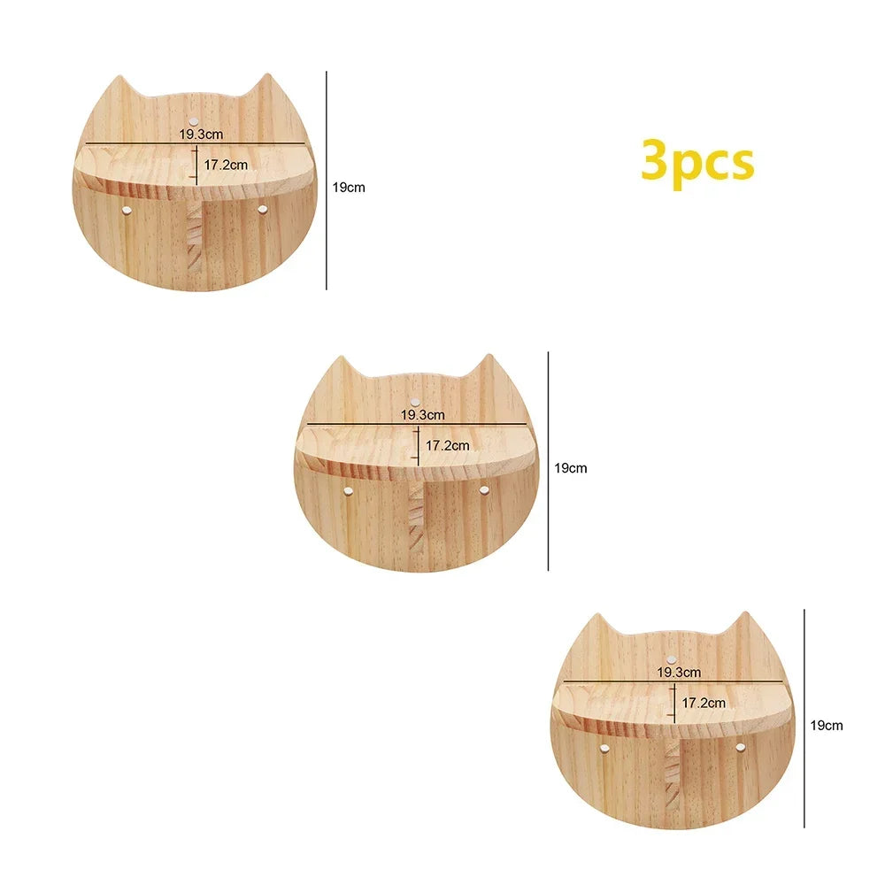 Cat Wall Shelves Climbing Systems Large Cat Furniture Shelf Set Wall Hanging Mounted Hammock Sisal Scratching Perch Bed Ladder