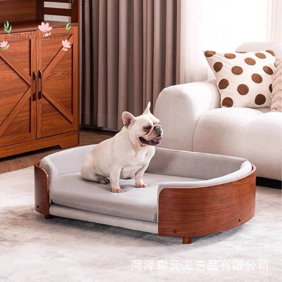 Spot Wooden Simple Cat Nest Solid Wood Cat Rest Bed Play Toys Wooden Sofa Bed Cat Nest Kennel