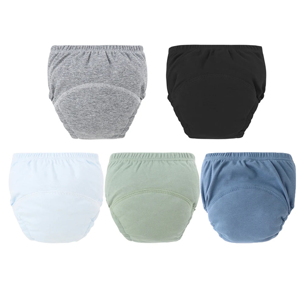 8/5pcs Baby Cotton Training Pants Panties Waterproof Cloth Diapers Reusable Toolder Nappies Diaper Baby Changing Nappy Underwear